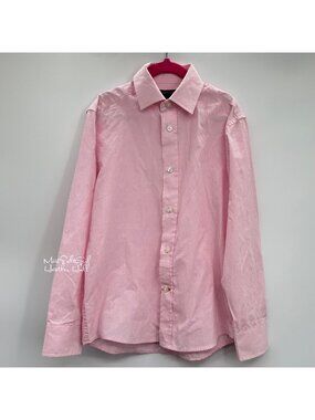 Tommy Hilfiger Pink Gingham Button-Up Collared Shirt Size 8 Unisex